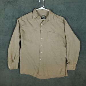 Bruno Sueded Men’s Shirt Mens XL Long Sleeve Button-Up Brown